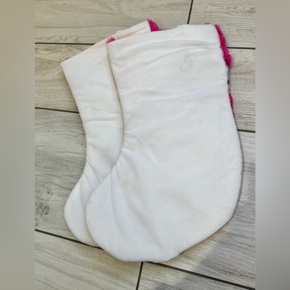NWT! MATTEL BARBIE Pink and White Striped Jewel Accent Stockings - Picture 6 of 7